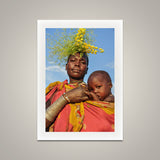 Mother with Yellow Flowers - Omo Valley - Surma Tribe
