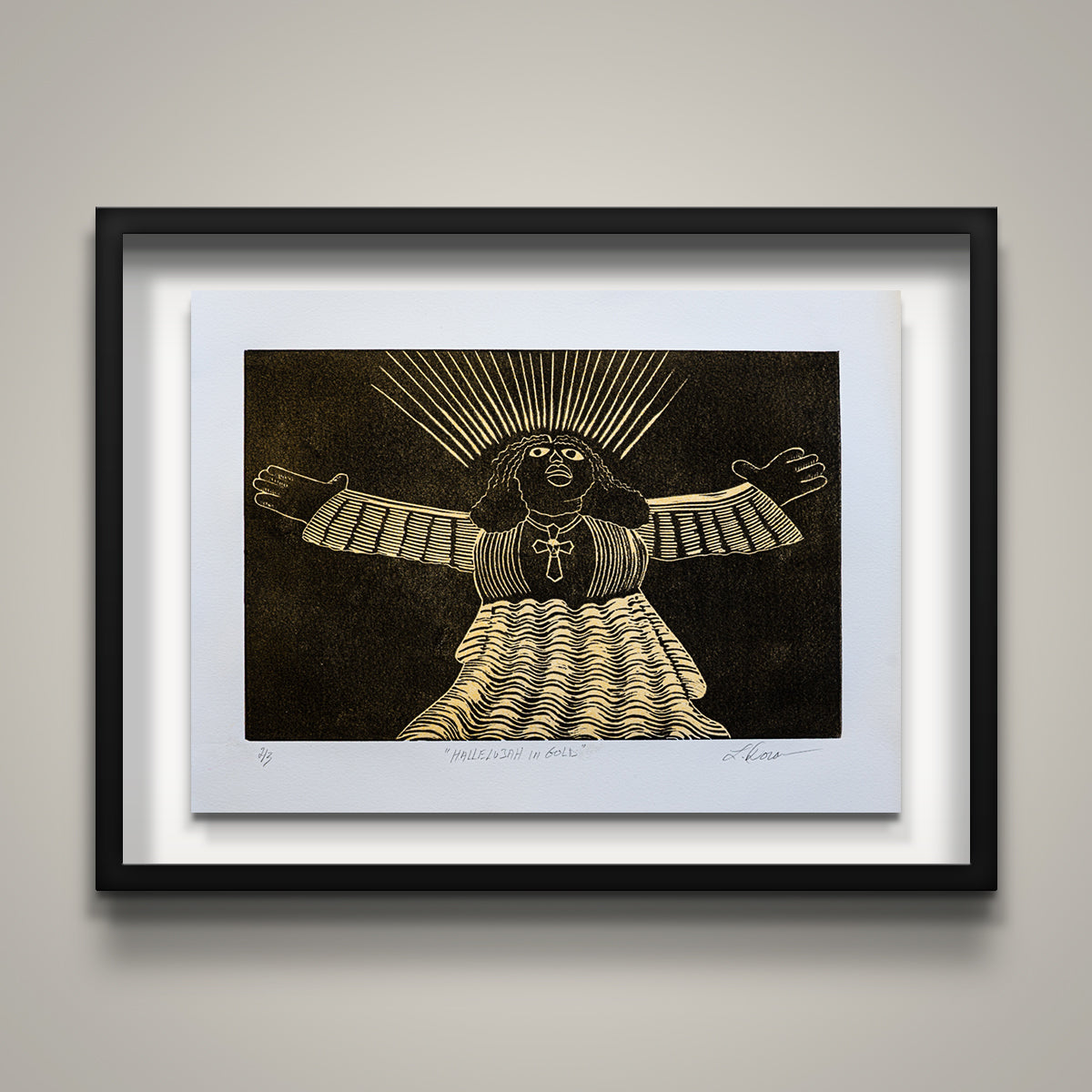 Hallelujah in Gold (2 Color - 1 of 3)