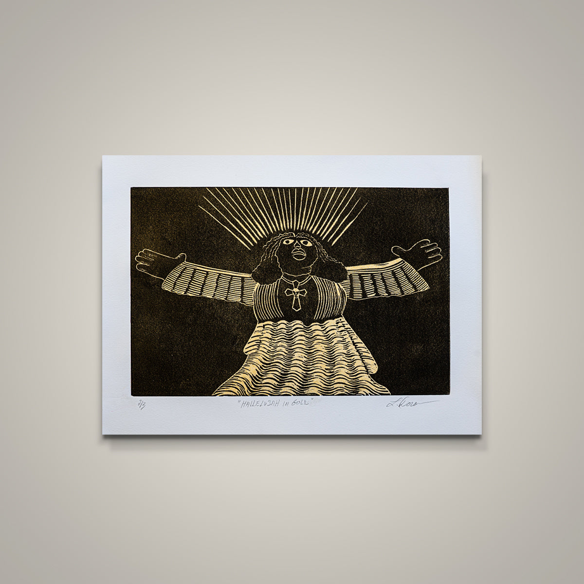 Hallelujah in Gold (2 Color - 1 of 3)