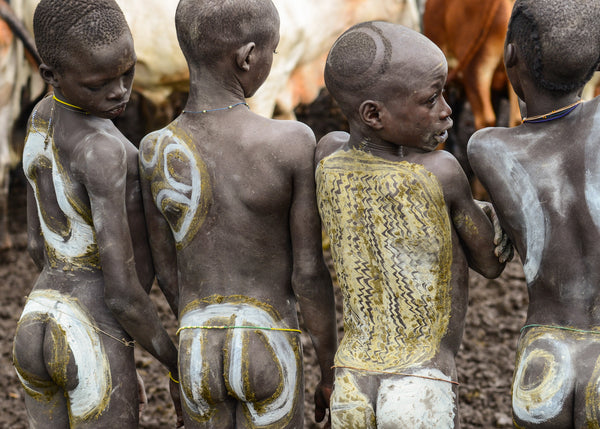 Cattle Camp Boys - Omo Valley - Koka Village