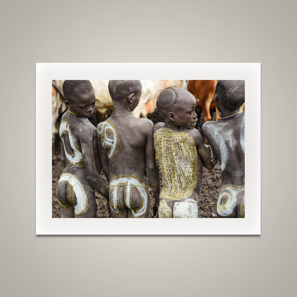 Cattle Camp Boys - Omo Valley - Koka Village