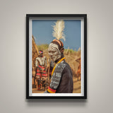 Kara Man with Headdress - Omo Valley - Kara Tribe
