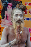 Naga Sadhu with Poster