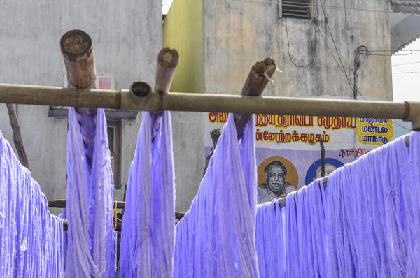 Purple Yarn Drying